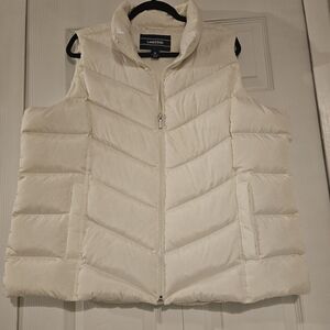 Lands' End Women's Cream Puffer Vest